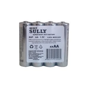 New Sully - Kalem Pil 1.5V AA 4'lü - Super Heavy Duty Battery